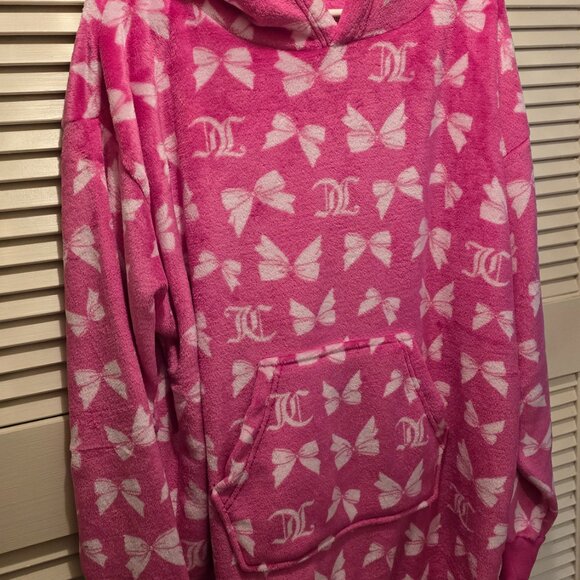 Juicy Couture Sherpa Pink Bow Hoodie Lounger – New - Picture 4 of 8